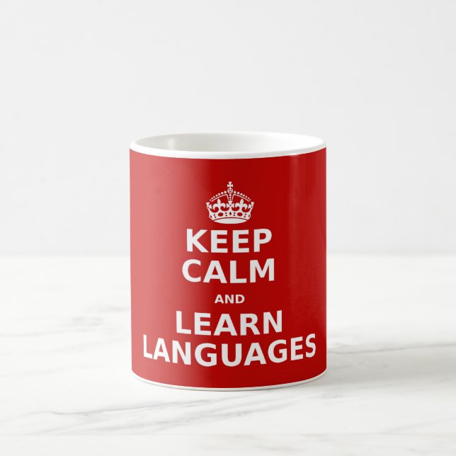 Keep Calm and Learn Languages Coffee Mug (Center)