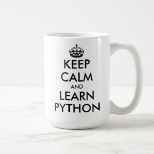 Keep calm and learn Python funny software engineer Coffee Mug