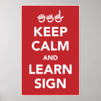 Keep calm and learn sign poster.