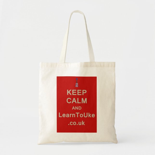 Keep Calm and LearnToUke Tote Bag (Front)