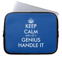 Keep calm and let a genius handle it fun zippered