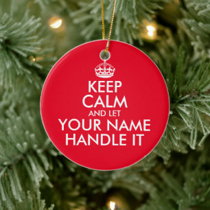 Keep calm and let handle it bulk Christmas tree Ceramic Tree Decoration