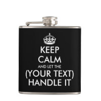 Keep calm and let ... handle it funny custom drink