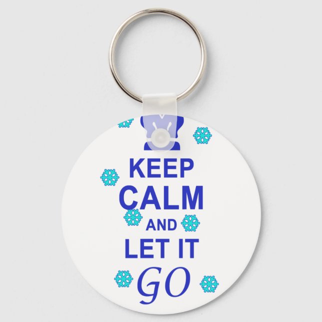 Keep calm and let it go key ring (Front)