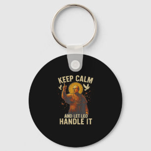 Keep Calm And Let Leo Handle It Pope Leo Xiv Chris Key Ring