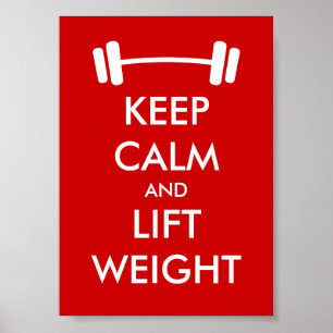 Keep calm and lift weight poster for weighlifters