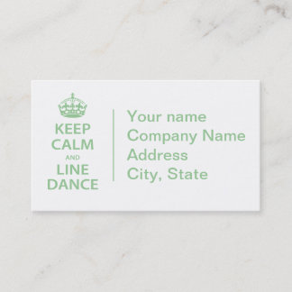 Keep Calm and Line Dance Business Card