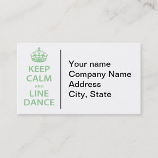 Keep Calm and Line Dance Business Card