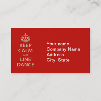 Keep Calm and Line Dance Business Card