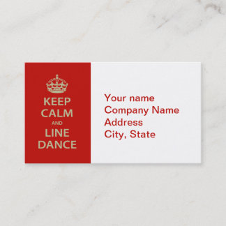 Keep Calm and Line Dance Business Card