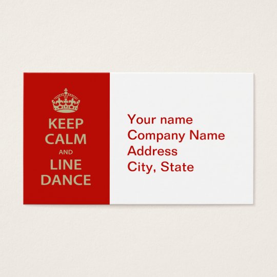 Keep Calm and Line Dance Business Card