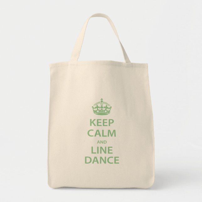 Keep Calm and Line Dance Tote Bag (Front)