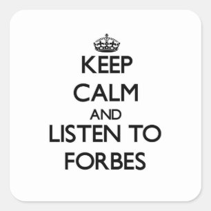 Keep calm and Listen to Forbes Square Sticker