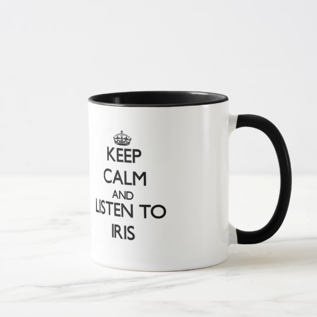 Keep Calm and listen to Iris Mug (Right)