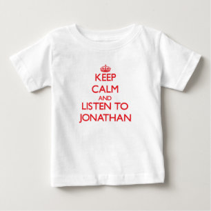 Keep Calm and Listen to Jonathan Baby T-Shirt