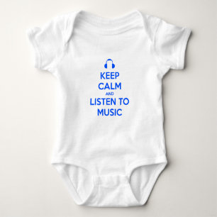 Keep Calm and Listen to Music Baby Bodysuit