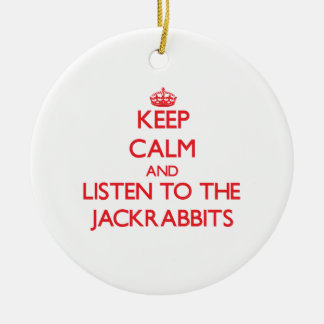 Keep calm and listen to the Jackrabbits Ceramic Tree Decoration