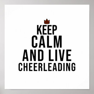 keep calm and live cheerleading poster