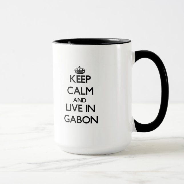 Keep Calm and Live In Gabon Mug (Right)