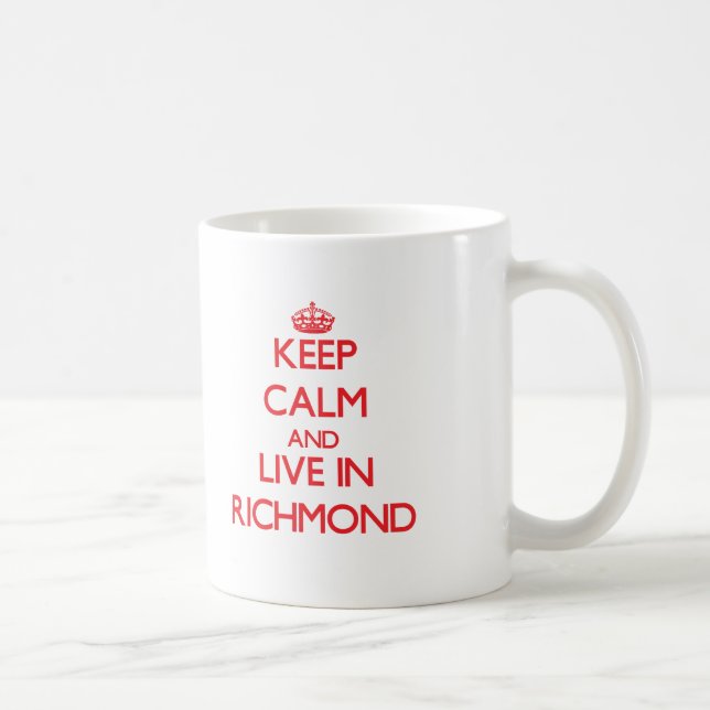 Keep Calm and Live in Richmond Coffee Mug (Right)
