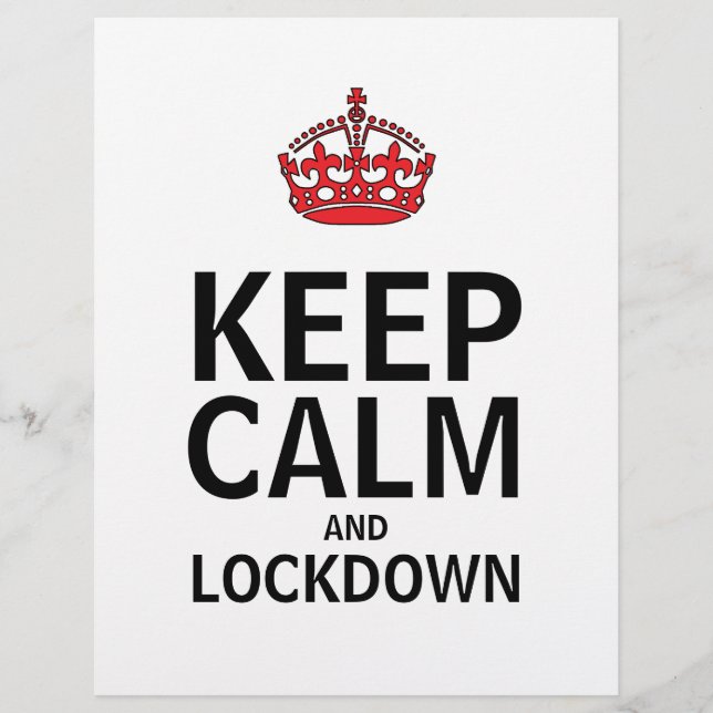 Keep Calm and Lockdown Poster Flyer (Front)