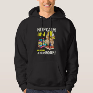Keep Calm And Look A New Book Owl Book Hoodie