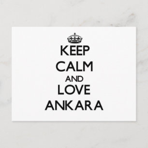 Keep Calm and love Ankara Postcard