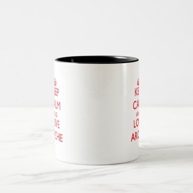 Keep Calm and Love Archie Two-Tone Coffee Mug (Center)