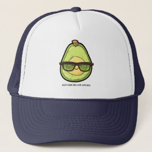 Keep calm and love avocado trucker hat