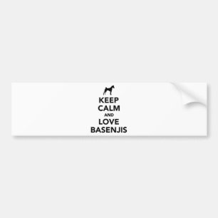 Keep calm and love Basenji Bumper Sticker