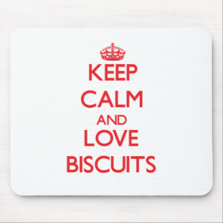 Keep calm and love Biscuits Mouse Mat