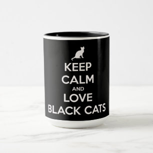 Keep Calm and Love Black Cats Mug