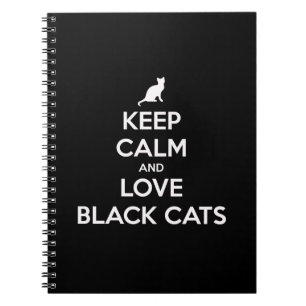 Keep calm and love black cats notebook