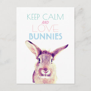 Keep calm and love bunnies Greeting Card