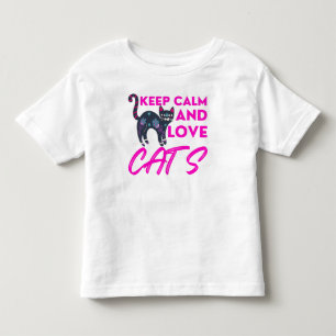 Keep Calm And Love Cats Christmas Toddler T-Shirt