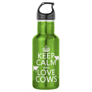 Keep Calm and Love Cows (all colours) 532 Ml Water Bottle
