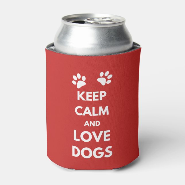Keep calm and love dogs can cooler (Can Front)