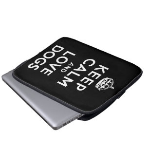 Keep Calm and Love Dogs Laptop Sleeve