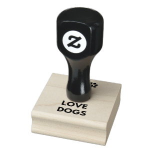 Keep calm and love dogs rubber stamp