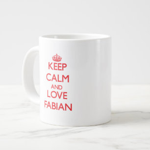 Keep Calm and Love Fabian Large Coffee Mug