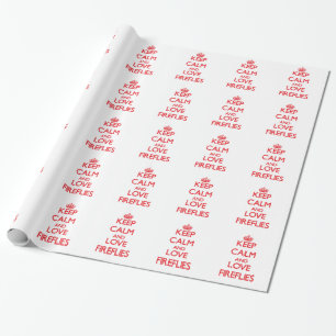 Keep calm and love Fireflies Wrapping Paper