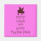 Keep Calm and Love Flying Pigs pink & brown print