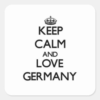 Keep Calm and Love Germany Square Sticker