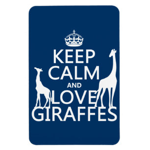 Keep Calm and Love Giraffes - all colours Magnet