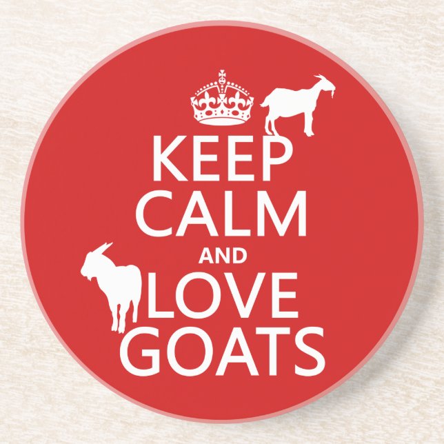 Keep Calm and Love Goats Coaster (Front)
