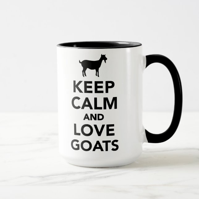 Keep calm and love Goats Mug (Right)