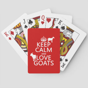 Keep Calm and Love Goats Playing Cards