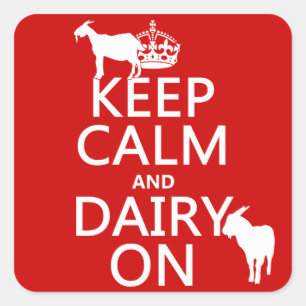 Keep Calm and Love Goats Square Sticker