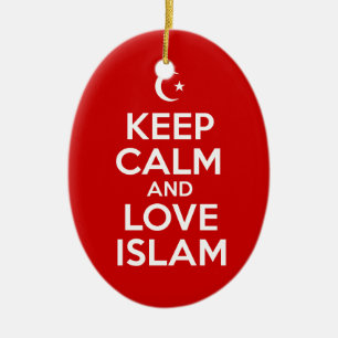 Keep Calm and Love Islam Ceramic Tree Decoration