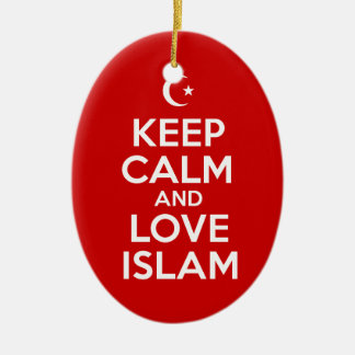Keep Calm and Love Islam Ceramic Tree Decoration